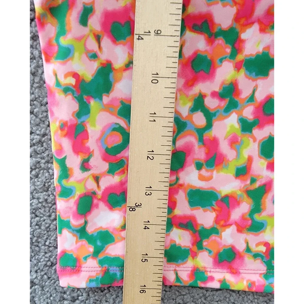 ID Ideology Blurred Floral Rash Guard Big Girls L Cerise Pink Half-Zip Closure